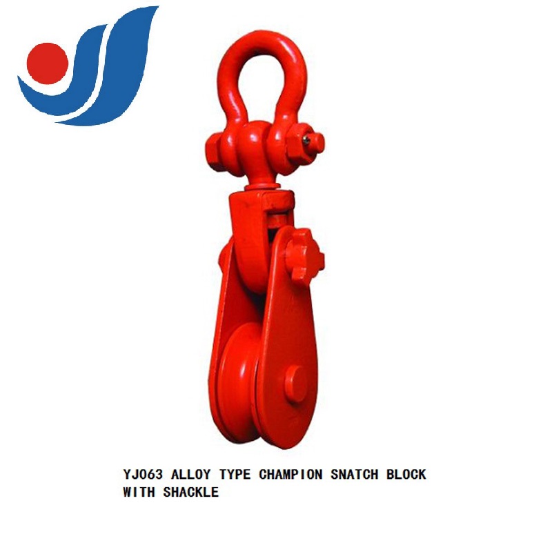 YJ063 ALLOY TYPE CHAMPION SNATCHBLOCK WOTH SHACKLE